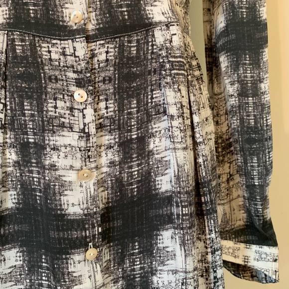 Theyskens' Theory | Dress in Gray White Multicolor Silk High-low Hem - Picture 3 of 11